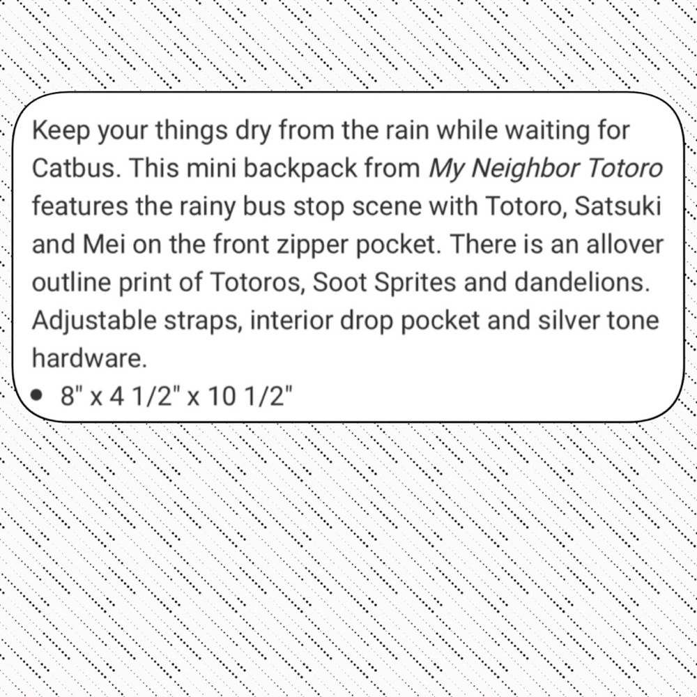 Loungefly Studio Ghibli Totoro Rain Mini Backpack and Tech Wallet - Picture 16 of 16